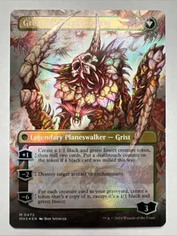 MTG Grist, Voracious Larva (Borderless Textured Foil) Modern Horizons 3 NM - Image 2