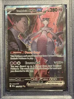 Pokemon TCG: Destined Rivals Team Rocket's Mewtwo EX 231 SIR PSA 10 GEM ENGLISH - Image 1