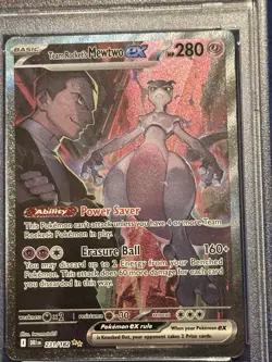 Pokemon TCG: Destined Rivals Team Rocket's Mewtwo EX 231 SIR PSA 10 GEM ENGLISH - Image 3