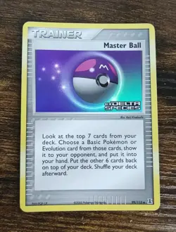 Pokemon Ex Delta Species Master Ball 99/113 Reverse Holo Stamped NM-MINT - Image 1