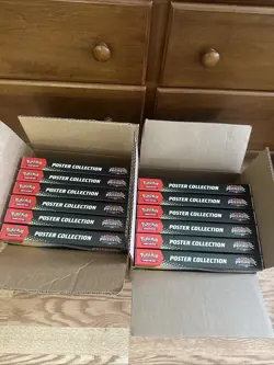 2x Case of 6 (12 Boxes) Pokemon Scarlet V Prismatic Evolutions Poster Collection - Image 1