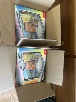 2x Case of 6 (12 Boxes) Pokemon Scarlet V Prismatic Evolutions Poster Collection - Image 3