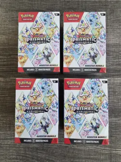 NEW Pokemon Prismatic Evolutions Booster Bundle lot of 4 SEALED - Image 1