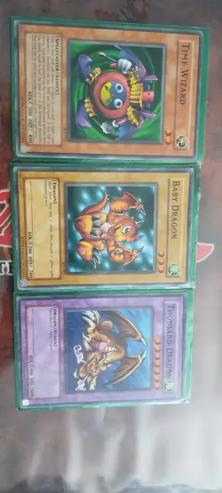 yugioh cards time wizard baby dragon and thousand dragon - Image 1