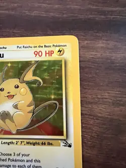 Raichu 14/62 Fossil Unlimited Holo Rare 1999 WOTC Pokemon TCG Card - Image 3