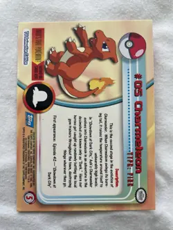 1999 Pokemon Topps TV Animation #5 Charmeleon Card - Image 2