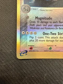 Lairon 37/109 Reverse Holo EX Ruby & Sapphire Pokemon Card MP - Image 2