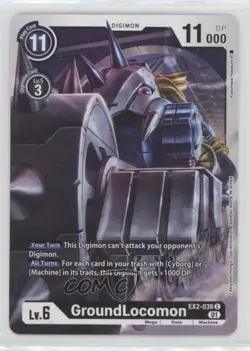 2022 Digimon Card Game - Digital Hazard (EX2) GroundLocomon #EX2-036 02l5 - Image 1