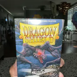 sealed Dragon Shield Black Matte 100 standard size card sleeves - Image 1