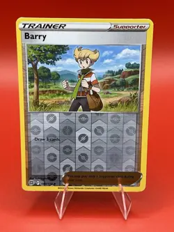 Barry 130/172 Reverse Holo Brilliant Stars Trainer Pokemon Card NM - Image 1