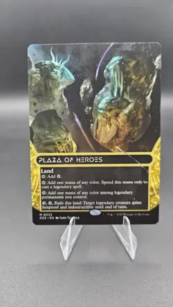 1x Plaza of Heroes, 0033, Borderless Stellar Sights, Edge of Eternities, MTG NM - Image 1