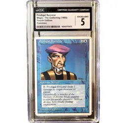 PRODIGAL SORCERER 4th Edition 1995 CGC Graded 5 Excellent MTG - Image 1