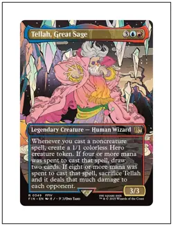 1x Tellah, Great Sage, Borderless Art, Final Fantasy, MTG NM - Image 1