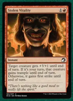 Stolen Vitality - Innistrad: Midnight Hunt MID #161 - Magic MTG Card - Image 1