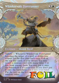 Whiskervale Forerunner (Showcase) 0301 MTG Bloomburrow Rare NP Foil - Image 1