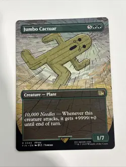 1x Jumbo Cactuar, Borderless Art, Final Fantasy, MTG NM - Image 1
