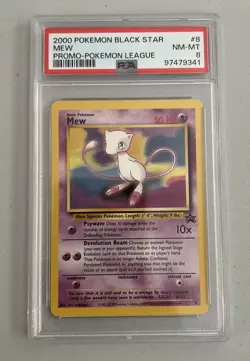 Mew Pokemon Black Star Promo 2000 Pokemon League PSA GRADE 8 NM-MT - Image 1
