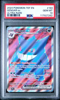 2024 POKEMON TEF EN-TEMPORAL FORCES ULTRA RARE #193 GENGAR EX PSA 10 - Image 1