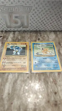 Pokemon TCG Lot Machoke & Magikarp Base Set 34/102 & 35/102 - Image 1