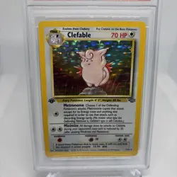 First Edition 1999 Pokemon Jungle 17/64 Clefable PSA 4 - Image 2