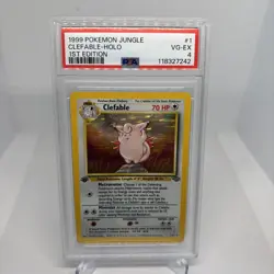 First Edition 1999 Pokemon Jungle 17/64 Clefable PSA 4 - Image 3