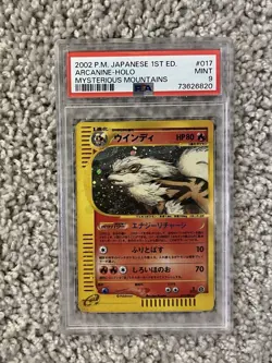 Arcanine PSA 9 Pokemon WOTC 2002 Mysterious Mountains 1st Ed Skyridge 17 POP 120 - Image 1
