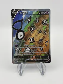 Pokemon TCG Unown V Alt Alternate Full Art 177/105 Silver Tempest Near Mint - Image 1