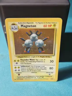 Pokemon TCG Magneton Base Set Holo Card 9/102 Unlimited Rare WOTC - Image 1