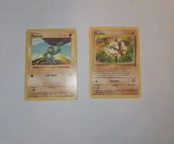 Pokemon Card Lot Bundle! Vintage Wotc Mankey & Machop Base Set Jungle 1999 era - Image 1