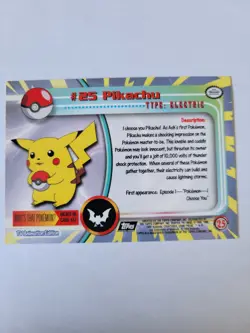 Pikachu #25 Topps Series 1 Pokemon Card NM-Mint - Image 2