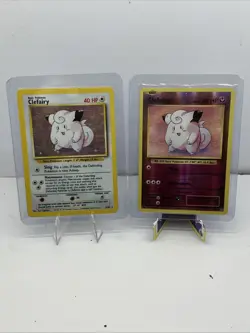 Clefairy Holo 2 Card Lot-005/102 Base Set , 63/108 Evolutions Great Condition - Image 1