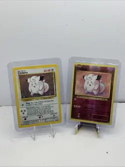 Clefairy Holo 2 Card Lot-005/102 Base Set , 63/108 Evolutions Great Condition - Image 2