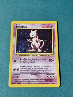 Pokemon TCG Mewtwo Base Set Holo Unlimited Rare Card 10/102 - Image 2