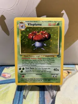 Vileplume 15/64 Pokemon Jungle Unlimited Holo Rare Card WOTC MP - Image 1
