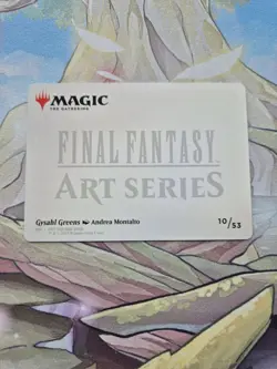 Magic MTG Final Fantasy Gysahl Greens 10/53 Art Series Full Art Gold Stamped NM - Image 2