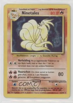 Ninetales Holo Dutch Pokemon Base Set #12 1999 15fy - Image 1