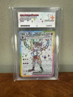 Pokemon TCG Cinderace EX 157/142 Stellar Crown Ace Graded 7 - Image 1