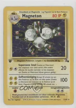Magneton Holo Dutch 1st Ed. Pokemon Fossil #11 1999 15fy - Image 1