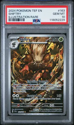 2024 POKEMON TEF EN-TEMPORAL FORCES ILLUSTRATION RARE #163 SHIFTRY PSA 10 - Image 1