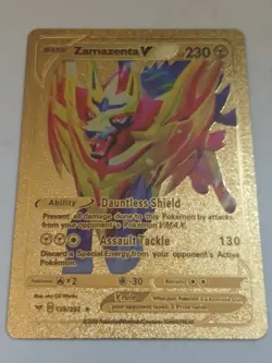 Pokemon Gold Foil Card Lot of 20 Near Mint Cards (Morpeko, Zacian, V Max) - Image 4
