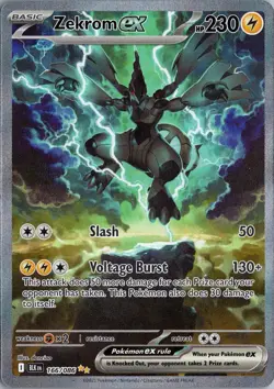 Zekrom EX SAR 166/086 SV11B Black Bolt English Pokemon Card Scarlet & Violet NM - Image 1