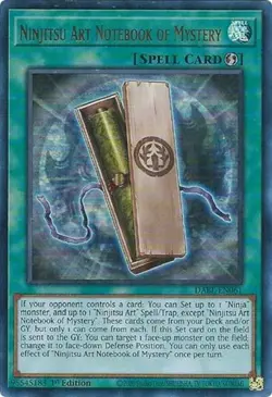 Ninjitsu Art Notebook of Mystery - 1st Edition Darkwing Blast LP YuGiOh - Image 1