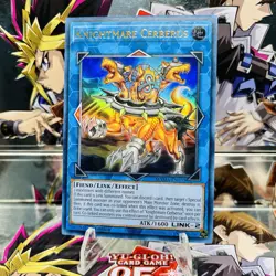 Yugioh Knightmare Cerberus MAMA-EN070 Ultra Rare 1st Ed Near Mint - Image 1