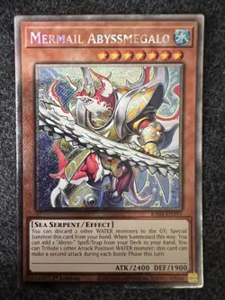 Yugioh Mermail Abyssmegalo RA04-EN191 Platinum Secret Rare 1st Edition NM - Image 1