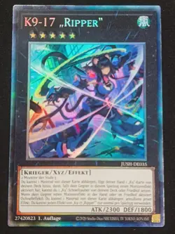 K9-17 Ripper JUSH-DE035 Collectors Rare Justice Hunters DE NM YUGIOH - Image 1