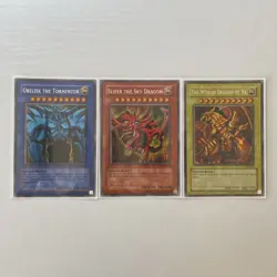 YuGIOh! - Secret Rare GBI God Cards - Slifer, Obelisk, Ra - VLP/NM - Image 1