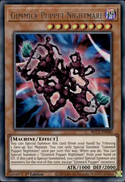 Gimmick Puppet Nightmare - Silver Ultra Rare 1st Ed. BLC1-EN040 - NM - YuGiOh - Image 1