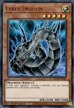 Cyber Dragon (Alt Art) - Ultra Rare 1st Edition BLC1-EN021 - NM - YuGiOh - Image 1