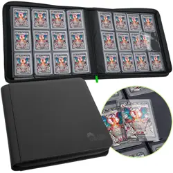 Toploader Binder, Trading Card Binder Storage, 384 12 Pocket Top Loader Binde... - Image 1