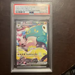 PSA 10 2025 Pokemon Journey Together #183 IONO'S BELLIBOLT EX SIR Rare Full Art - Image 1